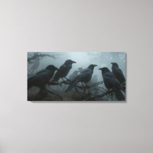 Wilde Natuur Crow-Raven Canvas Muurkunst Afdruk