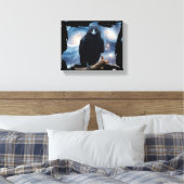 Wilde Natuur Crow-Raven Canvas Muurkunst Afdruk (Insitu (Slaapkamer))