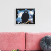 Wilde Natuur Crow-Raven Canvas Muurkunst Afdruk (Insitu (Woonkamer))
