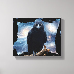 Wilde Natuur Crow-Raven Canvas Muurkunst Afdruk
