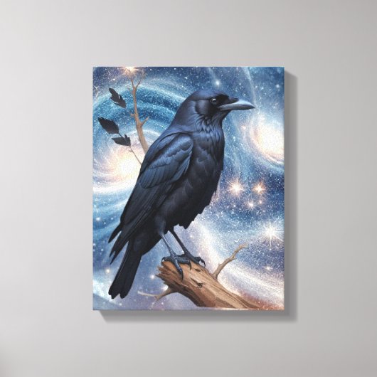 Wilde Natuur Crow-Raven Canvas Muurkunst Afdruk (Voorkant)