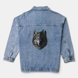 Wilde Natuur Crow-Wolf Raven Denim Jacket