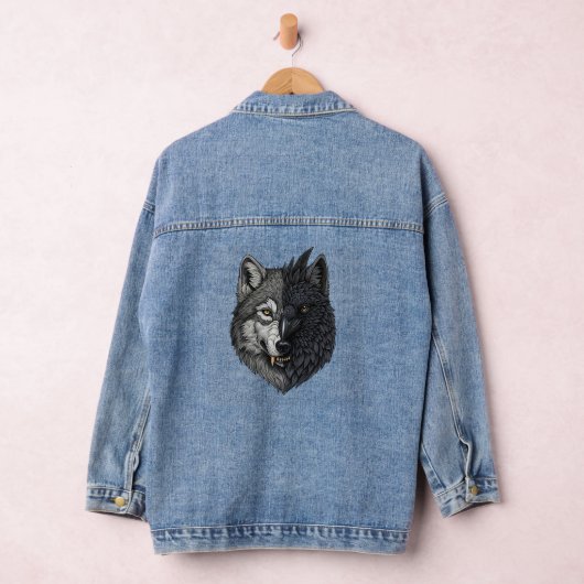 Wilde Natuur Crow-Wolf Raven Denim Jacket (Hangar)