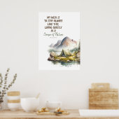 Wilde Natuur die geïnspireerd kamperen Poster (Keuken)