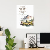 Wilde Natuur die geïnspireerd kamperen Poster (Thuiskantoor)