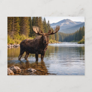 Wilde natuur Eland Wildernis Rivier Briefkaart