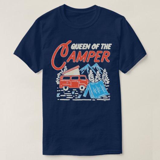 Wilde Natuur Koningin der Camper T-shirt (Design voorkant)