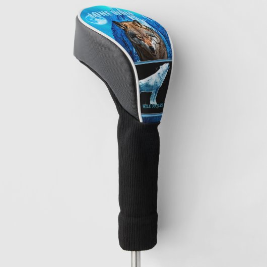 WILDE NATUUR. LONE WOLF design collectie Golfheadcover (Schuin)