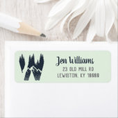 Wilde natuur Monogram "W" Return Address Label (Insitu)