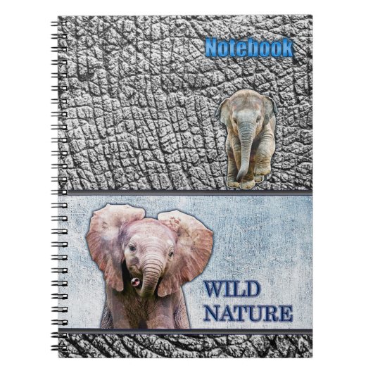 WILDE NATUUR - OLIFANT design collectie Notitieboek (Voorkant)