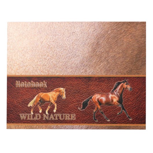 WILDE NATUUR - PAARDENONTWERP COLLECTIE NOTITIEBLOK (Voorkant)