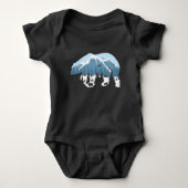 Wilde Natuur Polar Beer Wolven Mountain Forest Art Romper (Voorkant)