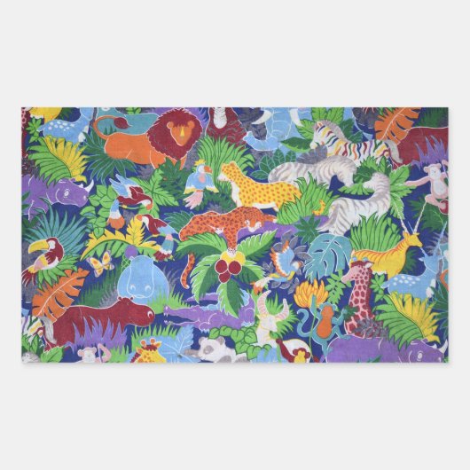 Wilde natuur rechthoekige sticker (Voorkant)