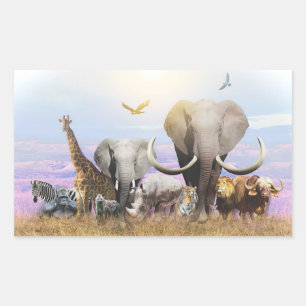 Wilde natuur rechthoekige sticker