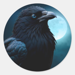Wilde Natuur Vogels Moon Crow-Raven Stickers