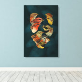 Wilde Natuur Vogels van een veer Canvas Afdruk (Insitu (Houten vloer))