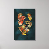 Wilde Natuur Vogels van een veer Canvas Afdruk (Voorkant)
