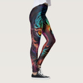 Wilde Neon Naturen Tijger Leggings (Rechts)