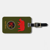 Wilde neushoorn Naam toevoegen . Monogram Bagagelabel (Voorkant horizontaal)