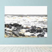 Wilde Oceaansurf Canvas Afdruk (Insitu (Houten vloer))
