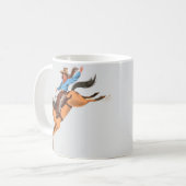 Wilde ochtendrit – Whimsical Cowboy koffiemok (Voorkant links)