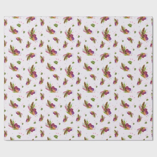 Wilde Oerwoud Bloom Cadeaupapier (Vlak)