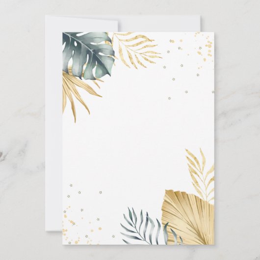 Wilde Oerwoud Dieren Baby shower Kaart (Achterkant)