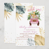 Wilde Oerwoud Dieren Baby shower Kaart (Voorkant / Achterkant)