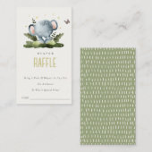 Wilde Oerwoud Dierlijke Kinderen Draad Raffle Baby Informatiekaartje (Voorkant / Achterkant)