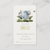 Wilde Oerwoud Dierlijke Kinderen Draad Raffle Baby Informatiekaartje (Voorkant)