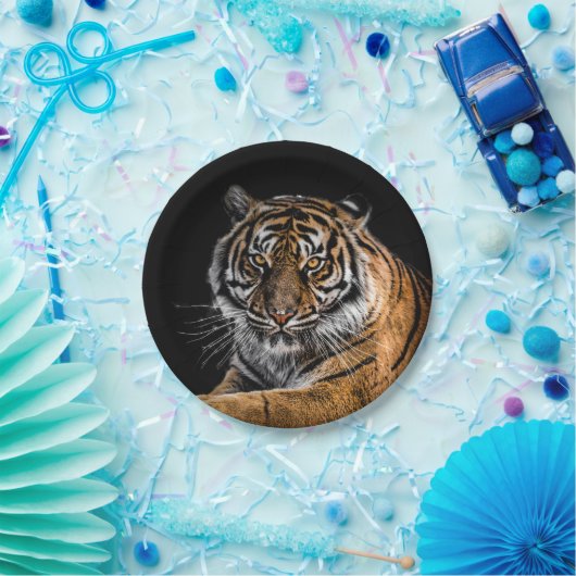 Wilde Oerwoud Dierlijke Tijger Papieren Bordje (Feest)