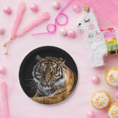 Wilde Oerwoud Dierlijke Tijger Papieren Bordje (Feest)