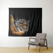 Wilde Oerwoud Dierlijke Tijger Wandkleed (In Situ (horizontaal))