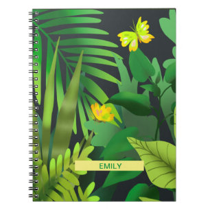 Wilde oerwoud en gele vlinders notitieboek