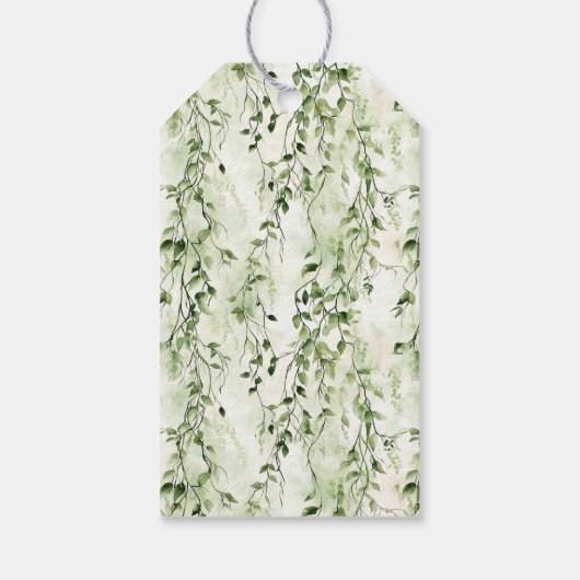 Wilde Oerwoud Groene Ivy Leopard Verjaardag Cadeaulabel (Achterkant)