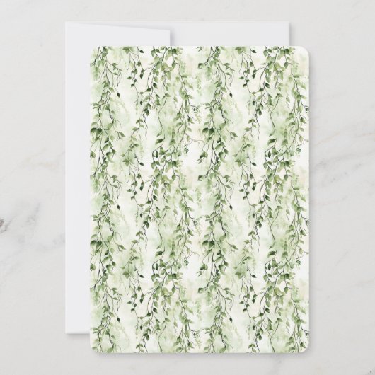 Wilde Oerwoud Groene Ivy Leopard Verjaardag Kaart (Achterkant)