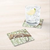 Wilde Oerwoud Groene Ivy Leopard Verjaardag Kartonnen Onderzetters (Insitu)