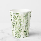 Wilde Oerwoud Groene Ivy Leopard Verjaardag Papieren Bekers (Achterkant)