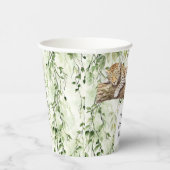Wilde Oerwoud Groene Ivy Leopard Verjaardag Papieren Bekers (Rechts)