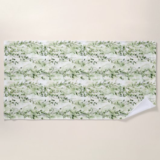 wilde Oerwoud groene klimop Strandlaken (Voorkant)