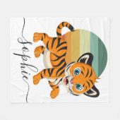 Wilde Oerwoud Safari Animals baby Fleece Blanket (Voorkant (Horizontaal))