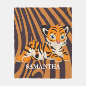 Wilde Oerwoud Safari Animals baby Fleece Deken (Voorkant)