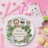 Wilde Oerwoud Safari Dieren 1e verjaardag Papieren Bordje (Feest)