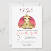 Wilde Oerwoud Safari Dieren Baby Slotuitnodiging Kaart (Voorkant)