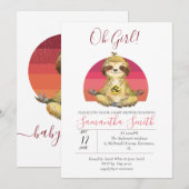 Wilde Oerwoud Safari Dieren Baby Slotuitnodiging Kaart (Voorkant / Achterkant)