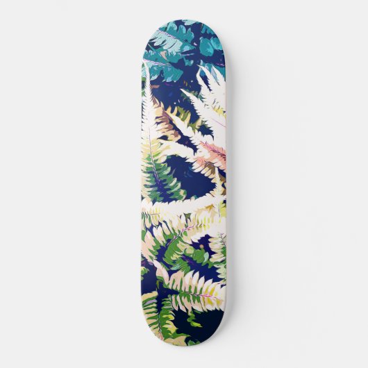 Wilde Oerwoud schilderen, Dark Botanical Natuur in Skateboard (Voorkant)