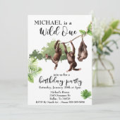 Wilde Oerwoud Waterverf apen Kaart (Staand voorkant)