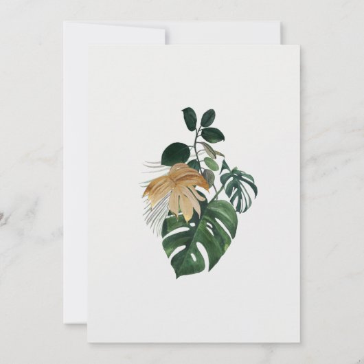 Wilde Oerwoud Waterverf Elephant Zebra Kaart (Achterkant)