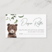 Wilde Oerwouden | Baby shower Diaper Raffle Informatiekaartje (Voorkant)