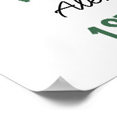 Wilde Oerwouden Greenery Gold Birthday Welkom Poster (Hoek)